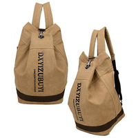 Canvas Bucket Bag Multi-functional Travel Backpack For Women Men