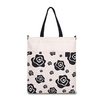 Canvas Casual White Flower Pattern Handbag Shoulder Bags