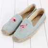 Canvas Cute Canton Pattern Lace Flat Fishmen Casual Weave Shoes