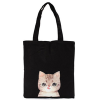 Canvas Cute Cat Shoulder Bag