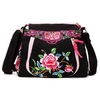 Canvas Flower Pattern National Style Shoulder Bags Crossbody Bags