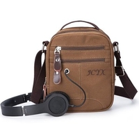 Canvas Single-shoulder Bag With Headphone Hole Casual Vintage Handbag Crossbody Bag For Men