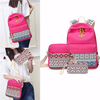 Canvas Tribal 3pcs Rucksack Crossbody Bag Tote Casual Bags