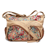 Canvas Tribal Flower Printing Multi-pockets Crossbody Bag Shoulder Bags For Women