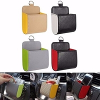 Car Air Vent PU Bag Phone Holder Storage Box Organizer Pocket Pouch Car Home Storage Container