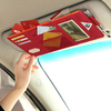 Car Sun Visor Fabric Package DVD Bills Bank Card Holder Clip Car Bag Storage Organizer