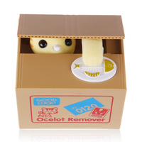 Cartoon Child ATM Automatic Roll Money Machine Piggy Bank Creative Stealing Money Cat