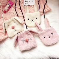 Cartoon Cute Plush Rabbit Dogs Shoulder Bags Crossbody Bags