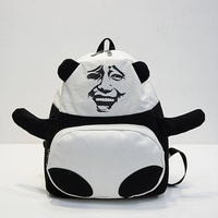 Cartoon Funny Creative Backpack Large Pacacity Canvas Casual School Bags
