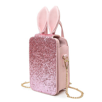 Cartoon Lovely Style Rabbit PU Leather Phone Bag Shoulder Bag Crossbody Bag