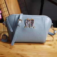 Cartoon Rabbit Ears Pattern Shoulder Bag Genuine Leather Crossbody Bags