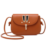 Cartoon Rabbit PU Leather Cute Style Crossbody Bags Shoulder Bags