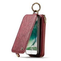 Caseme Multifunctional Detachable Zipper Wallet Card Slots Case For iPhone 7