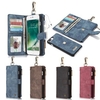 Caseme Multifunctional Magnetic Detachable Zipper Wallet Case With Hanging Hook For iPhone 7 Plus