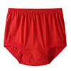 Casual Big Red Breathable Soft Pure Cotton Animal Year Briefs for Men Women