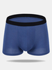 Casual Breathable Modal Solid Color Mid Waist U Convex Pouch Boxers for Men