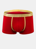 Casual Breathable Soft Cotton Solid Color U Shape Boxers for Men