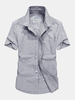 Casual Breathable Thin Loose Short Sleeve Shirts for Men