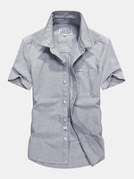 Casual Breathable Thin Loose Short Sleeve Shirts for Men