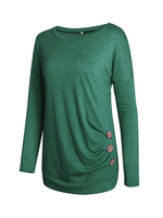 Casual Brief Solid Color Blouses