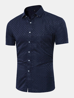Casual British Style Fashion Plaids Printing Designer Shirts for Men