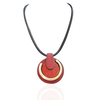 Casual Brooch Necklace Leather Alloy Circle Necklace