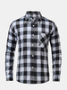 Casual Business Classical Plaids Printing Slim Long Sleeve Dress shirts for Men