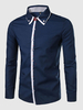 Casual Business Fashion Fit Stitching Designer Shirts for Men
