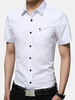 Casual Business Pure Cotton Chest Pocket Dress Shirts for Men