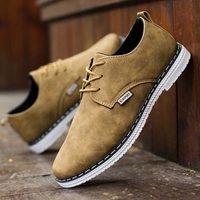 Casual Business Shoes Lace Up Round Toe Oxfords for Men