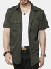 Casual Business Short Sleeve Cotton Blended Uniform Single-breasted Shirts for Men