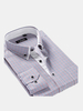 Casual Business Slim Fit Long Sleeve Turn-Down Collar Striped Dress Shirts for Men