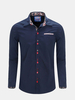 Casual Business Solid Color Long Sleeve Slim Turn-Down Collar Dress Shirt for Men