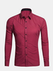 Casual Business Stitching Solid Color Slim Long Sleeve Designer Shirts for Men
