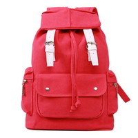 Casual Canvas Backpack Fashion Girl Student Simple Shoulder Bag
