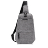 Casual Canvas Chest Bag Solid Business Sling Bag Shoulder Bag Crossbody Bag For Men