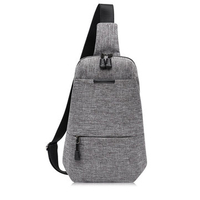 Casual Canvas Chest Bag Solid Business Sling Bag Shoulder Bag Crossbody Bag For Men