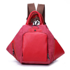 Casual Canvas Multifunctional Contrast Color Backpack Handbag Shoulder Bags Crossbody Bag For Women