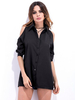 Casual Cold Shoulder Long Sleeve Lapel Shirts For Women