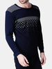 Casual Cotton Comfortable Printing O-Neck Thermal Pajama Sets for Men