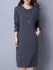 Casual Cotton Solid Color Dresses
