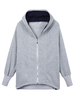 Casual Double Zipper Long Sleeve Irregular Patchwork Hooded Coat