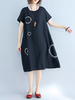 Casual Embroidered Dot Point Loose Solid color Women Dresses