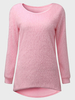 Casual Fashion Pure Color Round Neck Sweater For Women