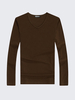 Casual Fashion Solid Color V-Neck Slim Fit Long Sleeve T-Shirt For Men