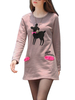 Casual Fawn Printed Bowknot Long Sleeve Pullover Sweatshirt