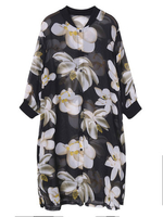 Casual Floral Printed Beach Bikini Cover Up Cardigan