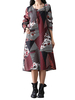 Casual Geometric Patterns Printed Long Sleeve O-Neck Dress For Women