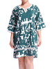 Casual Geometric Printed Patchwork Zipper Mini Dress For Women