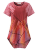 Casual Gradient O-Neck Short Sleeve Women Asymmetrical Blouses